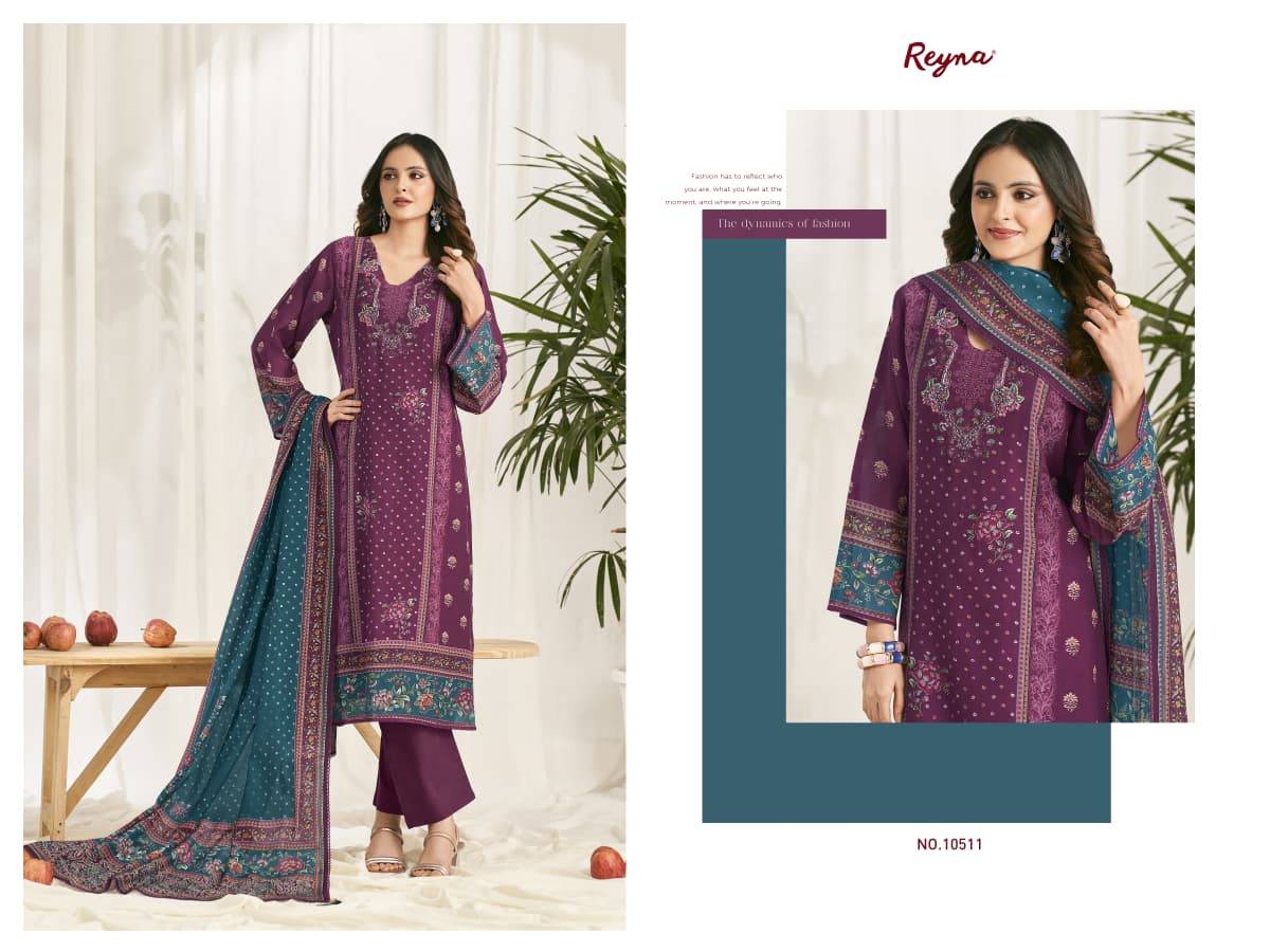 ZAISHA By REYNA 10509 A TO 10511 Beautiful Festive Suits Stylish Colorful Fancy Casual Wear & Ethnic Wear PURE MUL CHANDERI Dresses At Wholesale Price